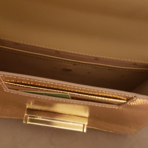 Kate Spade Rose Gold leather purse w Gold chain - Picture 7 of 13